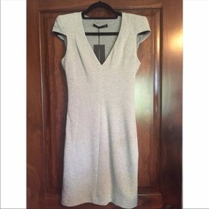 Zara light gray heather sheath dress